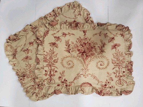 Vtg french toile floral - 2,