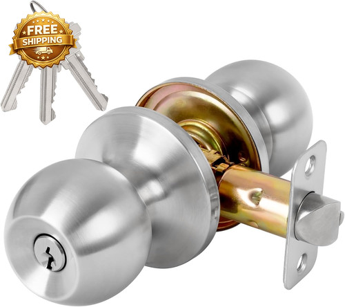 Keyed entry door knob with - entry,