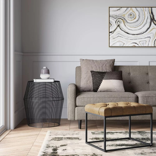 Trubeck tufted metal base - metal,