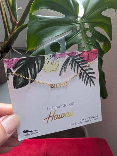Lucky feather aloha letter - lucky,