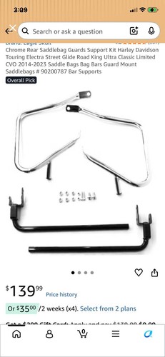 Chrome rear saddlebag guards - rear,