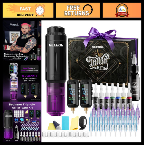 Wireless tattoo gun kit with - tattoo,