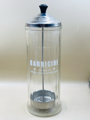 Vintage barbicide glass - barbicide,