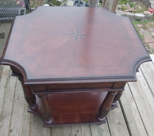Mahogany carved end - mahogany, /