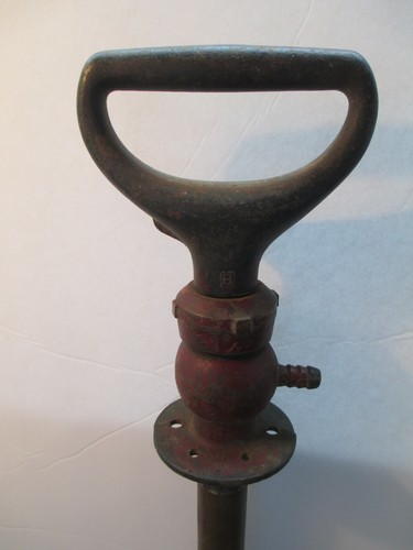 Antique hand fluid pump cast - antique,