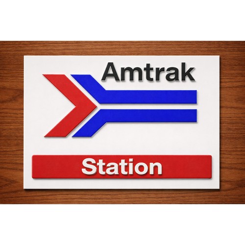Amtrak train station - amtrak, sign