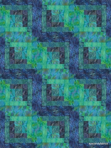 Block log cabin quilt kit - block,