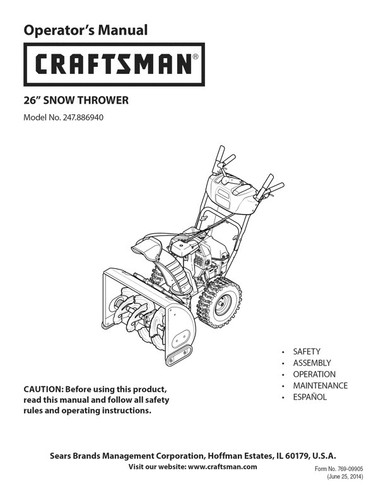 Owner manual sears - owner’s,