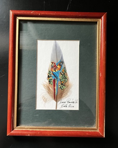 Feather art hand painted - feather, birds