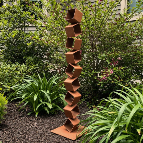 Modern rusted metal garden - modern,