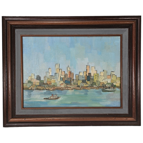 Vintage modernist cityscape - modernist,