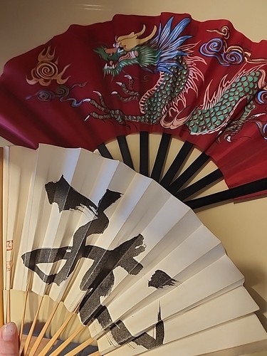 Set asian folding - of, fans