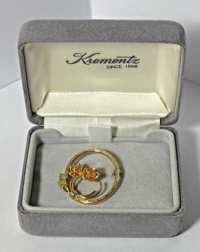 Vintage krementz brooch pin - krementz,