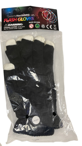 Led light flashing gloves - light,