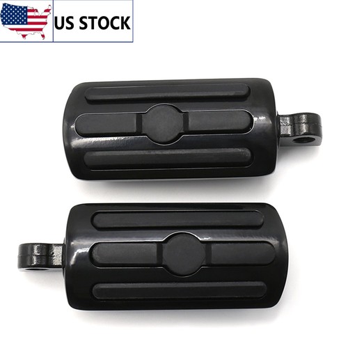Black aluminum footpegs - black,