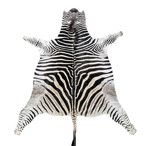 Zebra skin rug tail - (tail, is