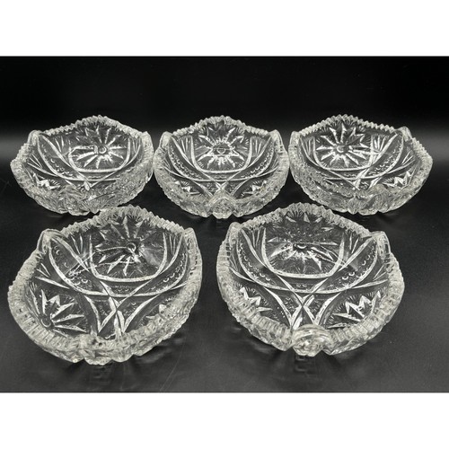 Vtg cut glass - glass, bowls
