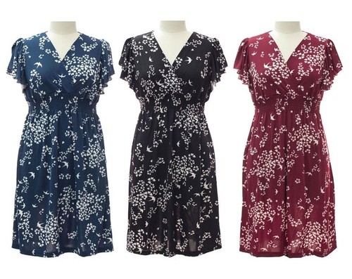 Women summer floral dress - women's,