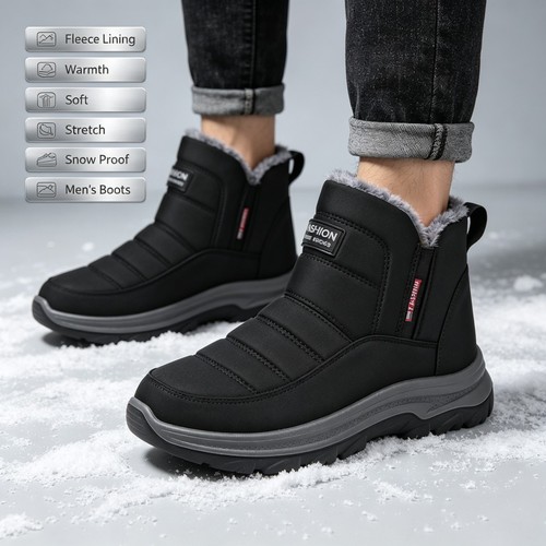 Men winter snow - snow, boots