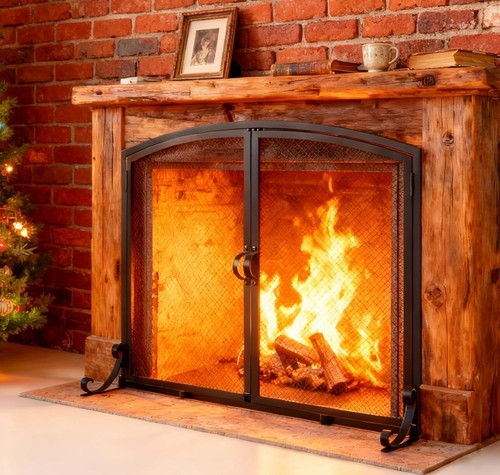 Pannel fireplace screen - screen, w/