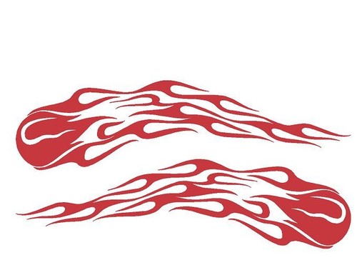 Side flames decals exf23 - side, #exf23
