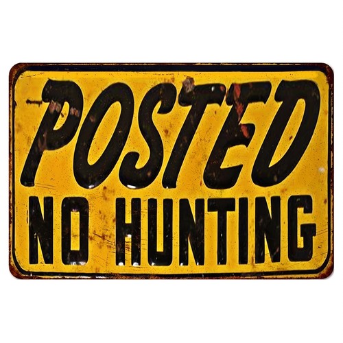 Vintage yellow metal sign - metal,