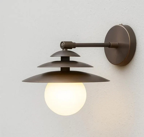Handmade brass wall sconce - brass,