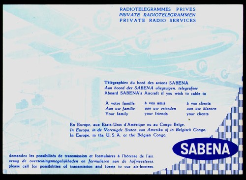 Sabena airlines private radio - sabena,