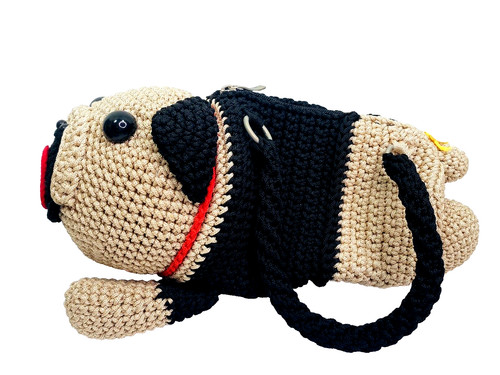 Hard crochet knit fawn black - knit,