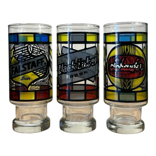 Vintage stained glass - stained, beer