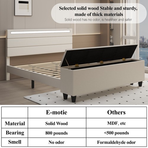 Full queen bed frame with - full,