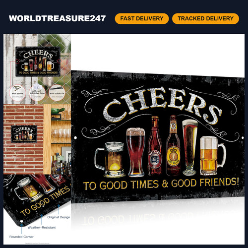 Cheers metal tin sign bar - metal,