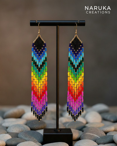 Handmade seed bead fringe - handmade,