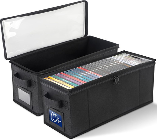 Storage box with clear - cd,
