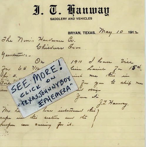 1912 letterhead bryan - 1912, texas