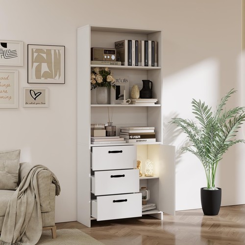 Garvee bookshelf with doors - garvee,