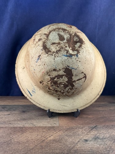 White military doughboy helmet - white,