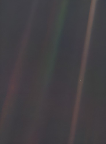 Pale blue dot earth - blue,