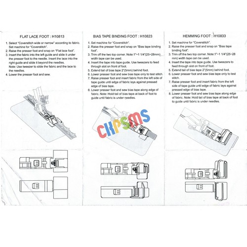 Clear serger feet for - clear,