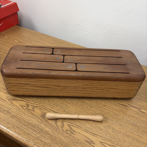 Vintage wooden slit tongue - slit,