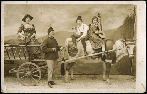 Funny family cow cart - family,
