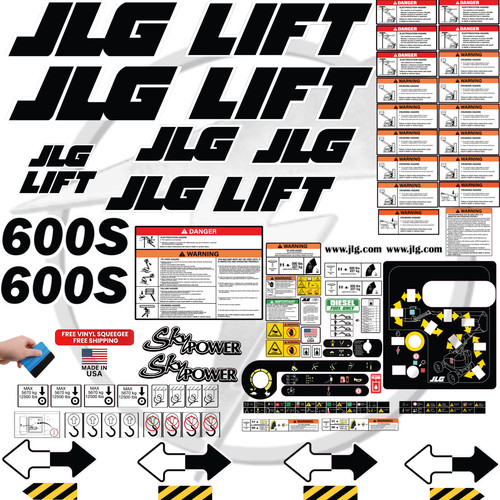 Fits jlg 600s decal - decal, boom
