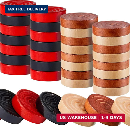 Pieces wooden checkers 06 - checkers, 1.06