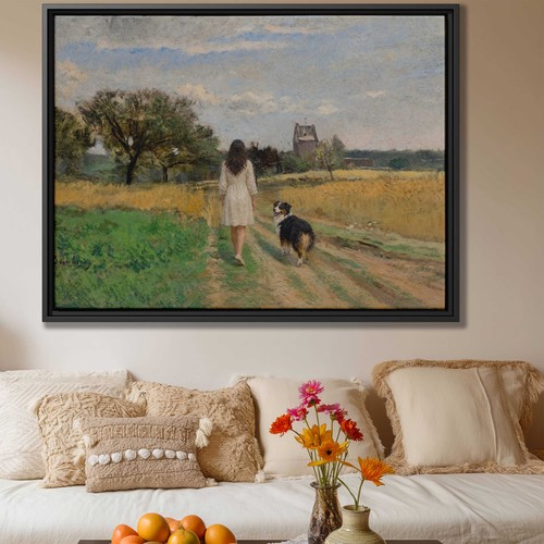 Auggie dog oil - painting, canvas