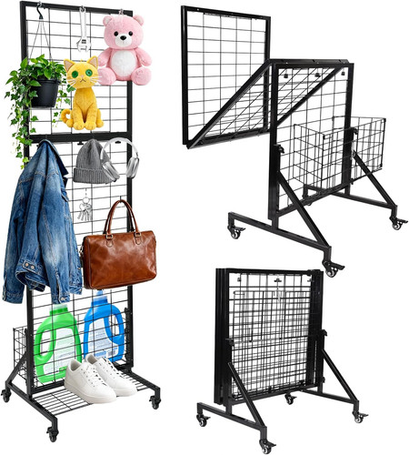 Foldable grid wall panels with - grid,