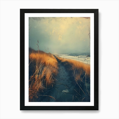 Path the beach art print - path,
