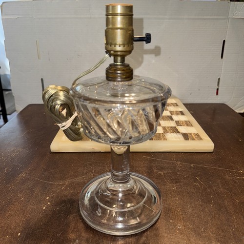 Vintage oil lamp converted - oil,