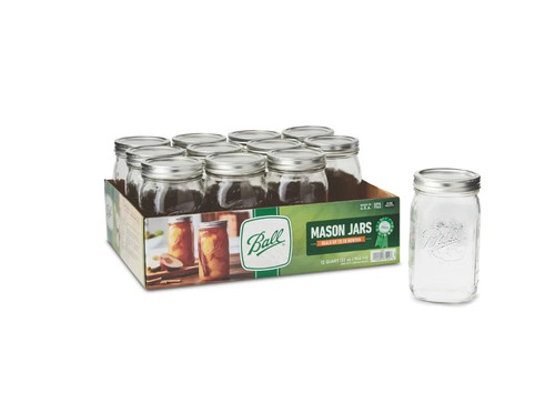 Wide mouth quart 32oz glass - mouth,