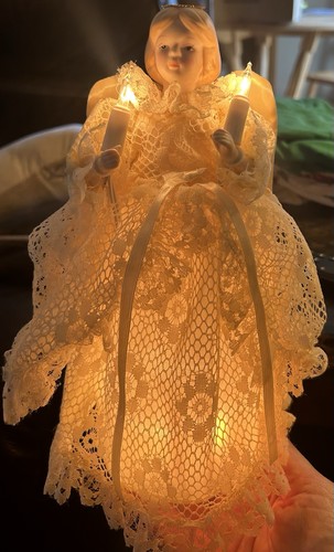 Vtg porcelain angel head - porcelain,