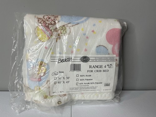Vtg beacon baby blanket - beacon,